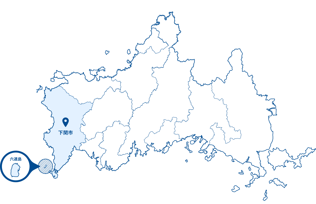 画像：山口県地図